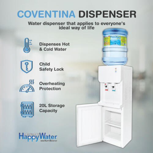 Hot and Cold Bottle Type Water Dispenser with 20L Storage Capacity
