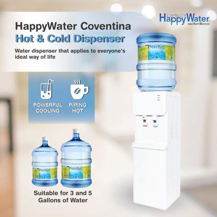 Hot and Cold Bottle Type Water Dispenser with 20L Storage Capacity